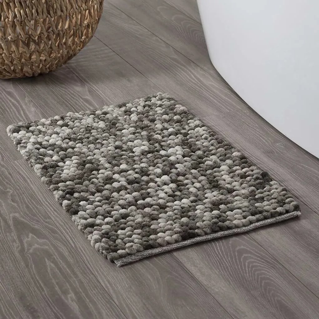 Sealskin Covoras de baie , zVintage,   50x80 cm, gri inchis si alb