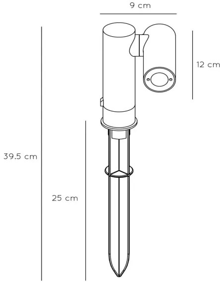 Lampă LED de exterior Lucide 27894/05/29 TATUM LED/4,5W/230V IP65 39,5 cm antracit