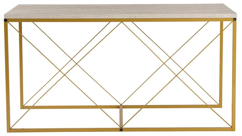Masă de cafea Defne Gold Travertine