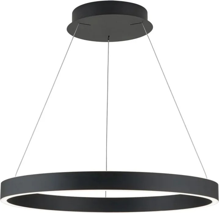 Lustra LED circulara iluminat sus si jos KOLK negru 60cm