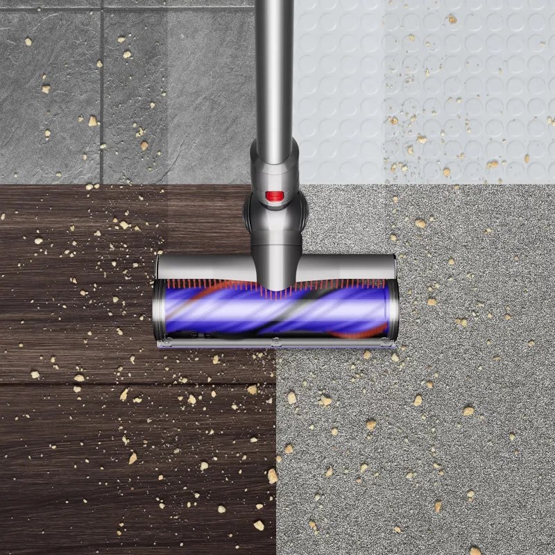 Aspirator vertical Dyson V8 Advanced 492636-01, 130AW, 540ml, 110000 rpm/min, Аutonomie pаnа la 40 min, HEPA, Argintiu