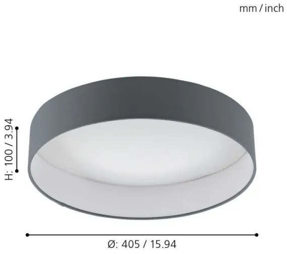 Eglo 96538 - Plafonieră LED dimabilă PALOMARO 1, 18 W, 230 V