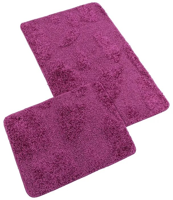 Bellatex Set covorașe de baie fără decupajBANYSILVER fucsia, 60 x 100, 60 x 50 cm