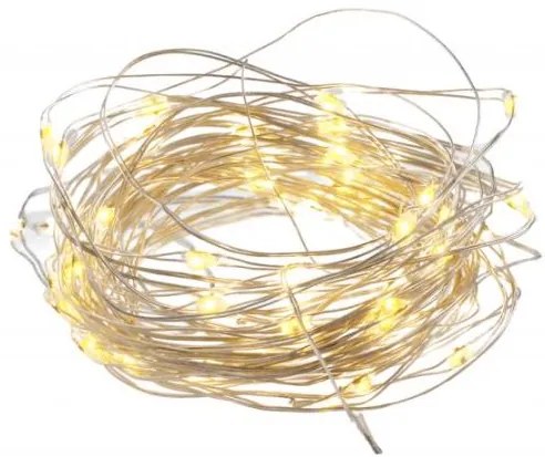 Lumini decorative pe baterii 40LED 4,3m alb cald
