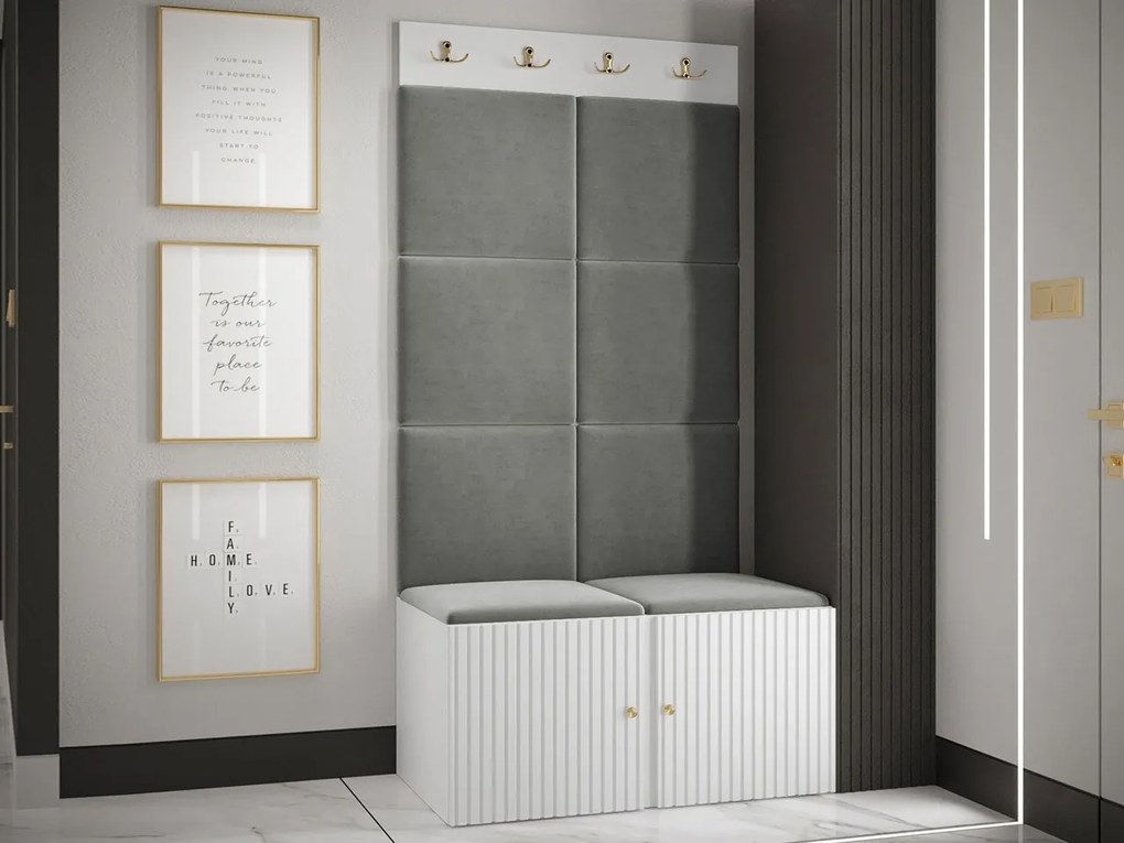 Mobilier hol Tewarota Slim IV (Alb + Gri) . 1104848