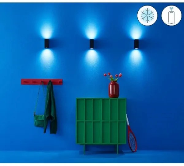 Aplică LED RGBW dimabilă UP&DOWN 2xGU10/4,7W/230V negru Wi-Fi