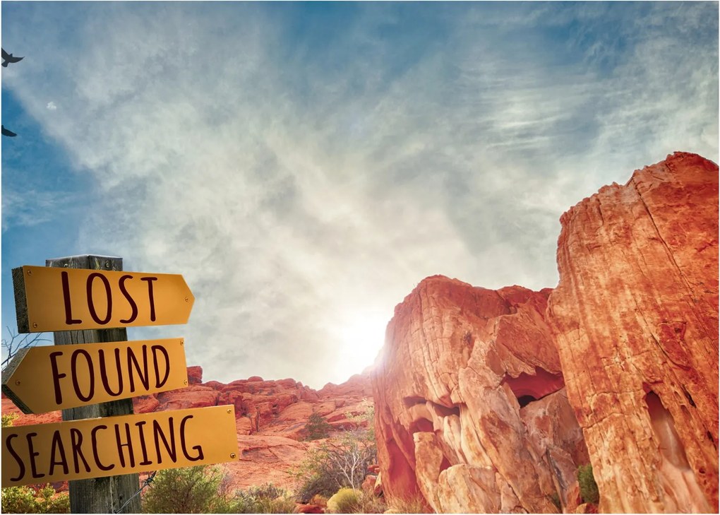 Tablou pe sticlă unui indicator cu inscripție (70x50 cm)