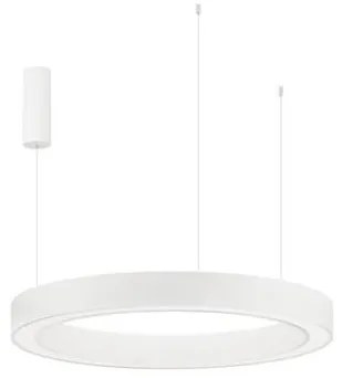 Pendul LED dimabil design modern MORBIDO alb 80cm