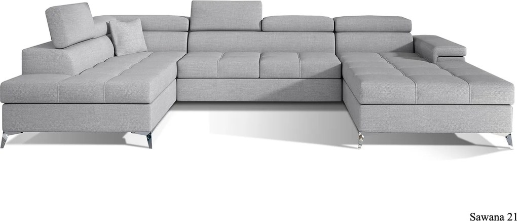 Colțar lemn masiv Formă U Extensibil Linde 345x202cm Personalizabil - Kronos 29, Dreapta
