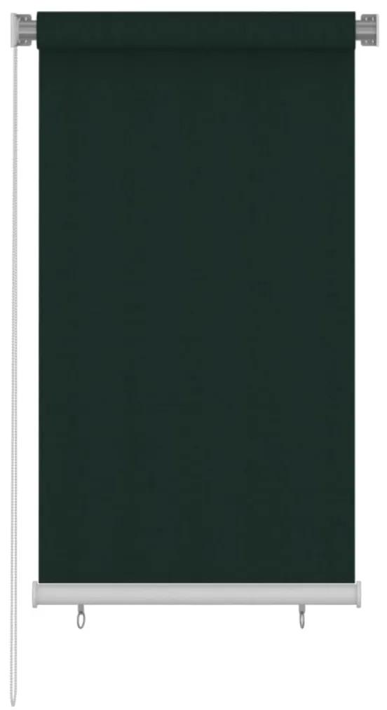 Jaluzea tip rulou de exterior, verde inchis, 80x140 cm, HDPE Morkegronn, 80 x 140 cm