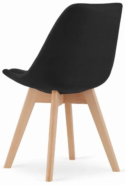 Set de sufragerie 1 + 4, masa ADRIA 120x80 negru + scaun DAREN NORI negru