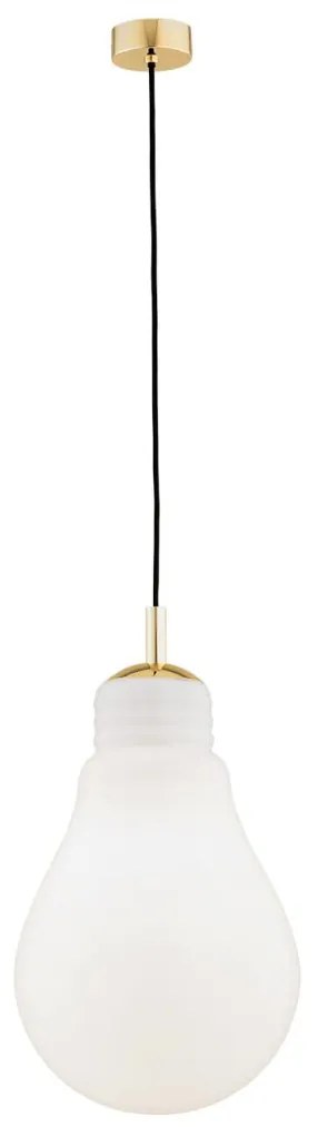 Pendul design minimalist Jesse alb, auriu 28cm