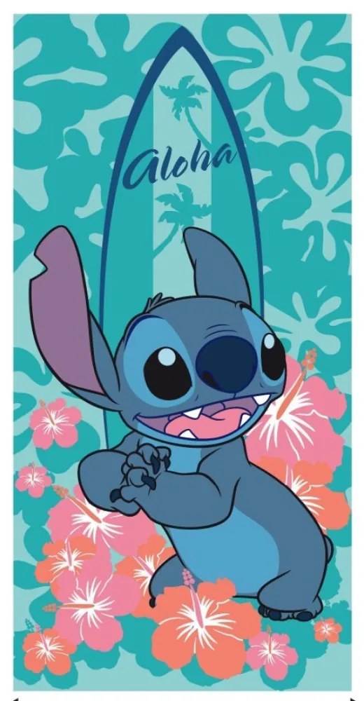 Disney Lilo și Stitch Aloha-Surfer prosop de baie, prosop de plajă 70x140cm (Uscare Rapidă)