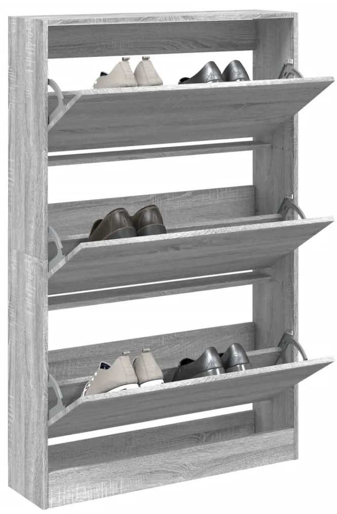 vidaXL Pantofar, gri sonoma, 80x21x125,5 cm, lemn prelucrat