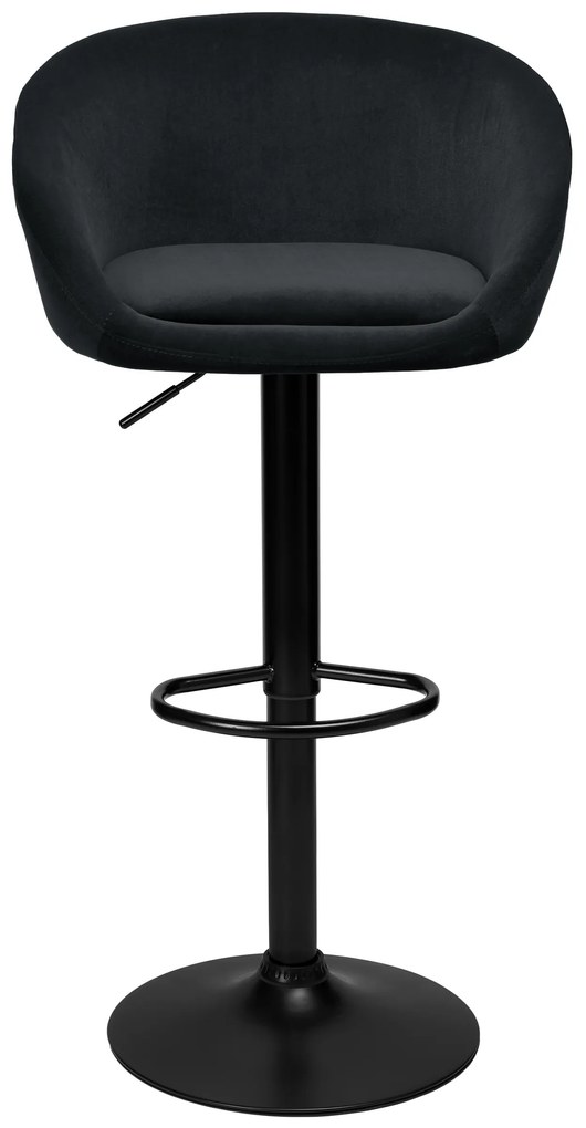 JAKS SCAUN DE BAR PATERSON BLACK VELVET NEGRU