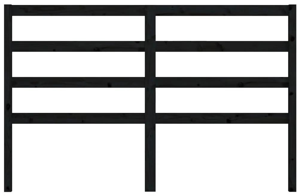 Tablie de pat, negru, 141x4x100 cm, lemn masiv de pin Negru, 141 x 4 x 100 cm, 1