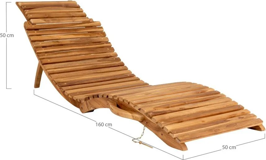 Șezlong de grădină din lemn de tec House Nordic Arrieta