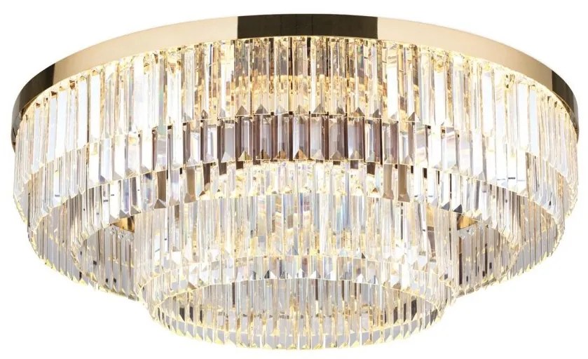 Lustra LED aplicata cristal design elegant lux PRISM D-95cm aurie 24K
