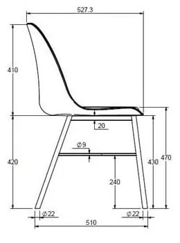 Scaun Unique Furniture Whistler, galben-gri