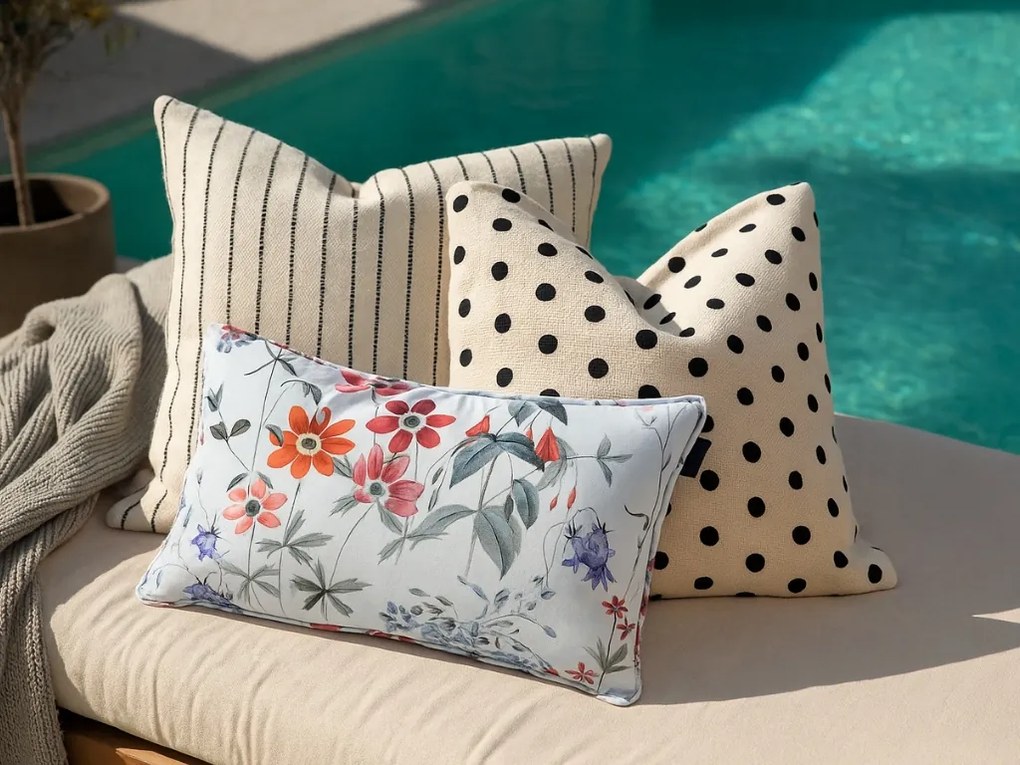 Perna de exterior MILLY INDIGO 50x30 cm, cu model