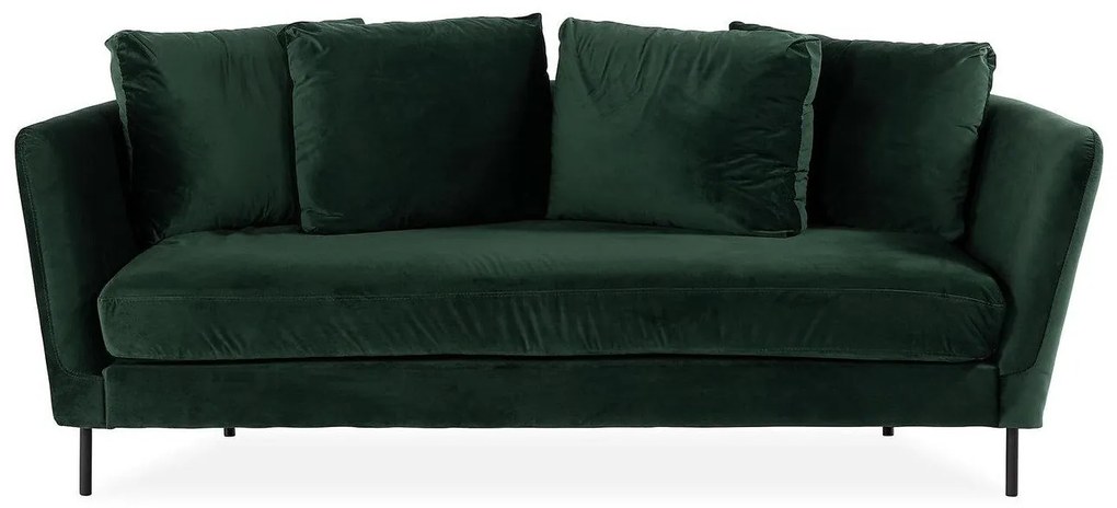 Canapea Augusta 163Numărul de locuri: 3, Verde închis, 215x100x78cm, Tapiterie, Picioare: Metal