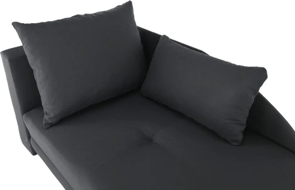 Canapea extensibilă, material textil gri-negru, stânga, LAUREL