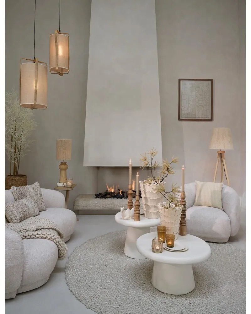 Măsuță de cafea albă rotundă ø 70 cm Kulona – Light &amp; Living