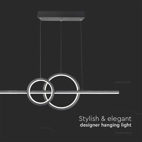 Lustră LED pe cablu LED/15W/230V 4000K negru