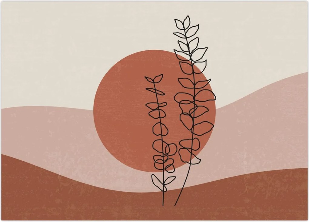 Tablou - Boho frunze N⁰1 (70x50 cm)