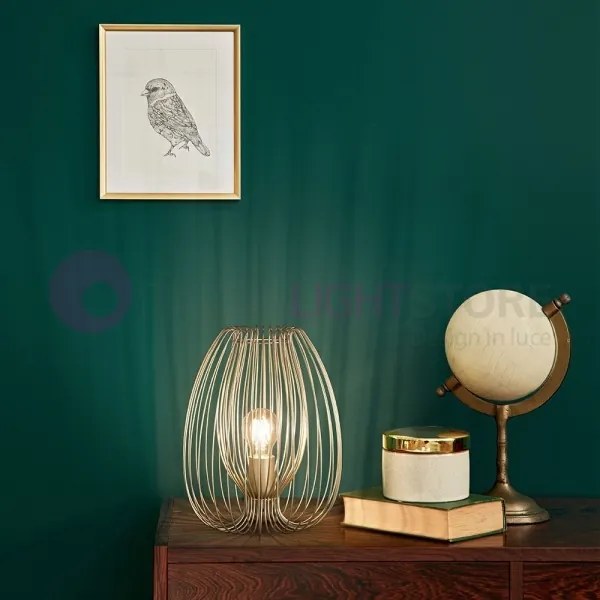 Lampă de masă CAMP 1xE27/40W/230V aurie Fabas Luce 3677-34-225