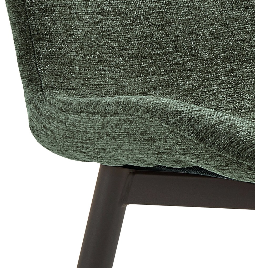MAZZONI EXPORT FIORA Verde (material Apia 352)/cadru negru – SCAUN MODERN TAPITAT DIN CHENILLE PENTRU LIVING/BUCĂTĂRIE