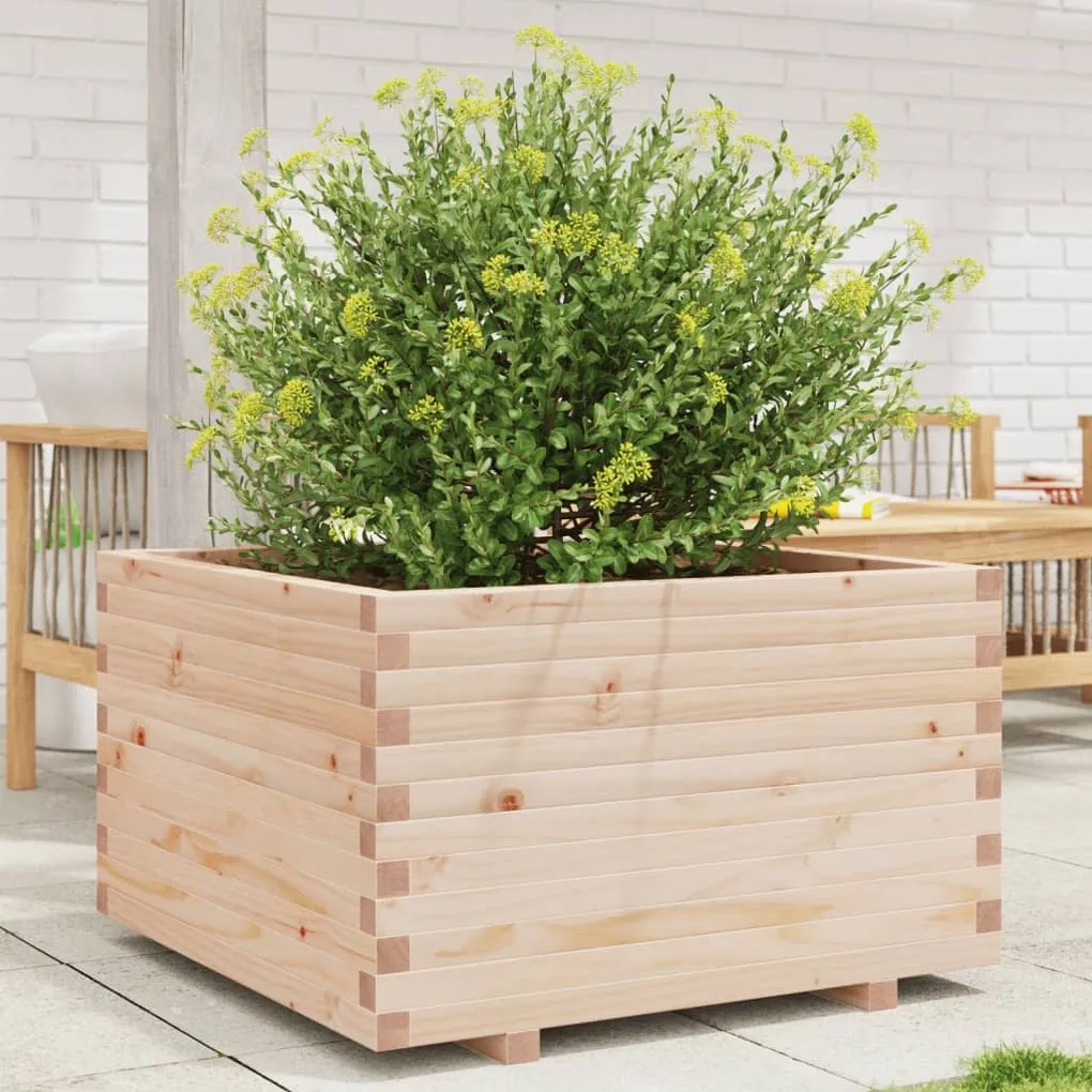vidaXL Jardinieră de grădină, 80x80x49,5 cm, lemn masiv de pin