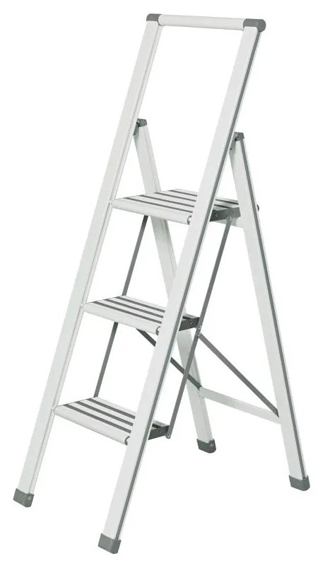 Scără pliantă Wenko Ladder Alu, înălțime 127 cm, alb