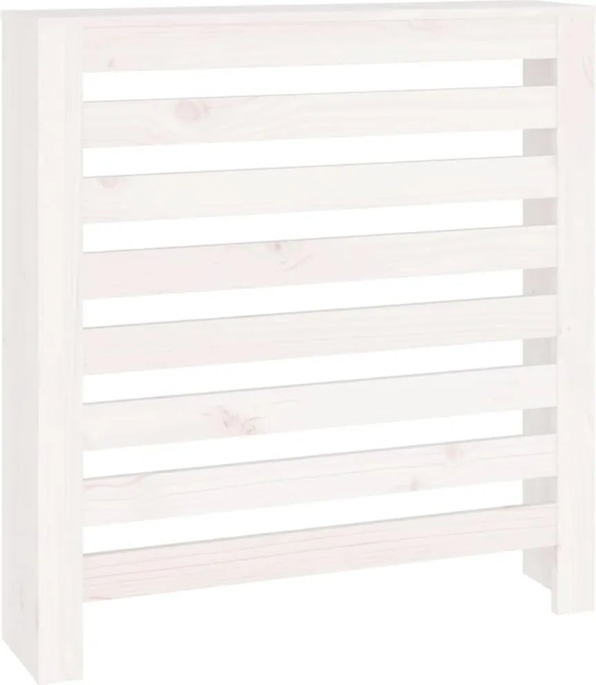 vidaXL Mască pentru calorifer, alb, 79,5x19x84 cm, lemn masiv de pin