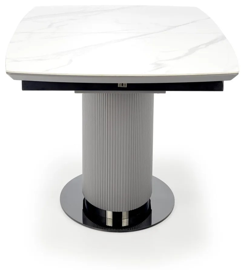 Masa extensibila Dancan marmura alba/gri - L160-220 cm