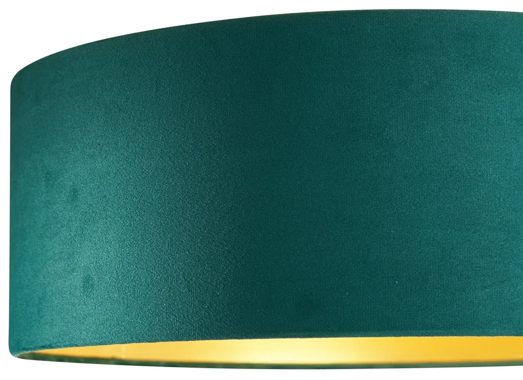 Plafonieră modernă verde catifea 40cm incl. LED cu 3 trepte de intensitate luminoasă - Sue