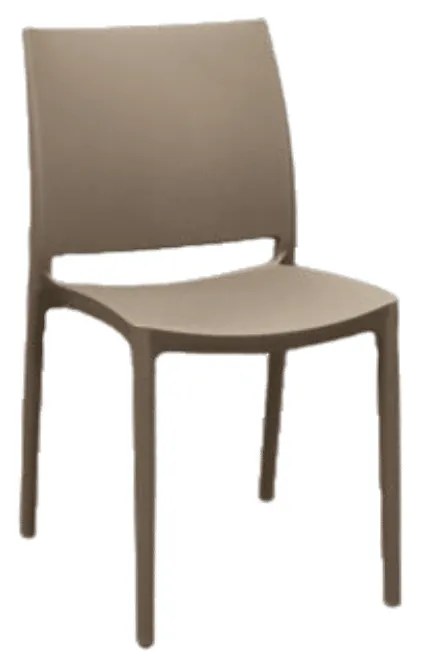 Set 4 scaune POLI -HORECA-POLIPROPILENA - BEJ TAUPE