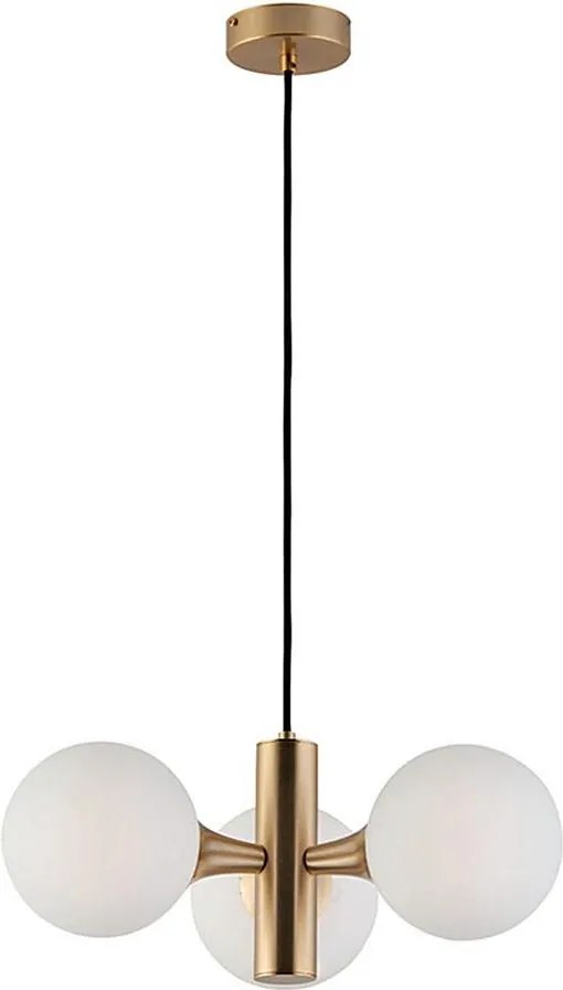 Lustră cu cablu GLOBE 3xE14/7W/230V, aurie