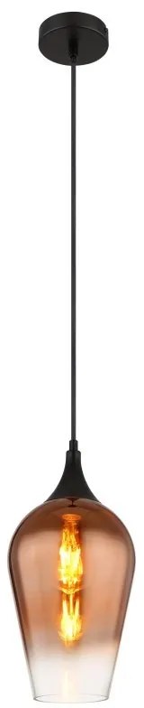 Pendul design modern LAVUS negru/cupru