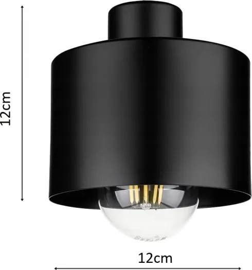 Aplica de perete 1xE27/20W/230V neagră