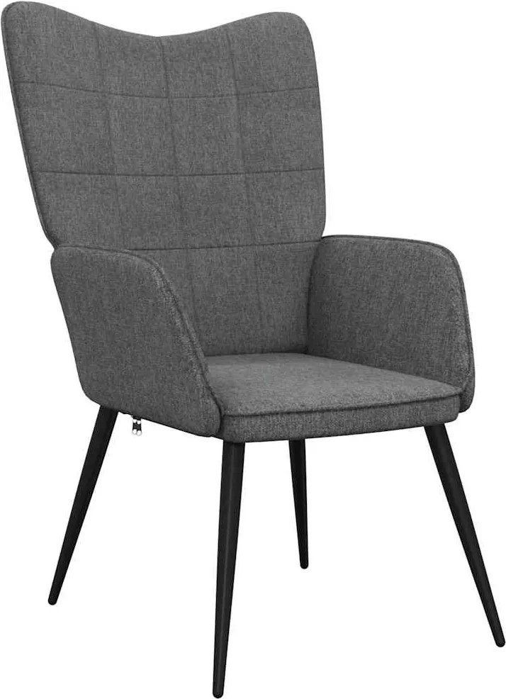 vidaXL Scaun de relaxare, gri închis, material textil