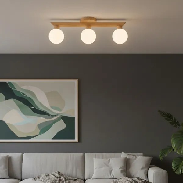 Lustră aplicată ANTONIO 3xG9/5W/230V stejar/alb