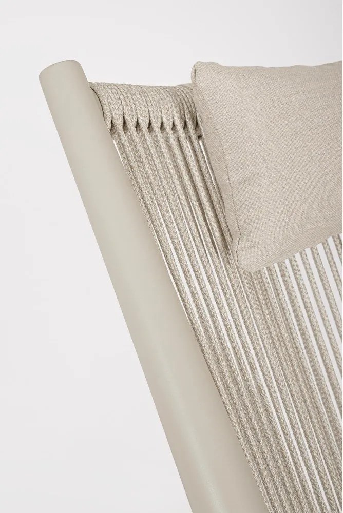 Fotoliu de grădină bej din metal Aloha – Bizzotto