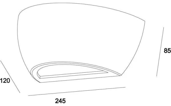 Aplică Deko-Light 341179 NETITO 1xE14/25W/230V beton