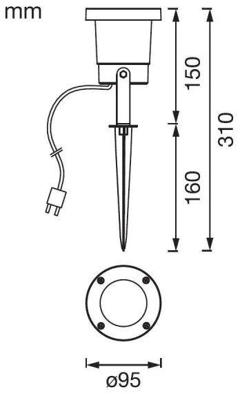 Lampă LED de exterior Ledvance NAUT SPIKE LED/2W/12V IP44