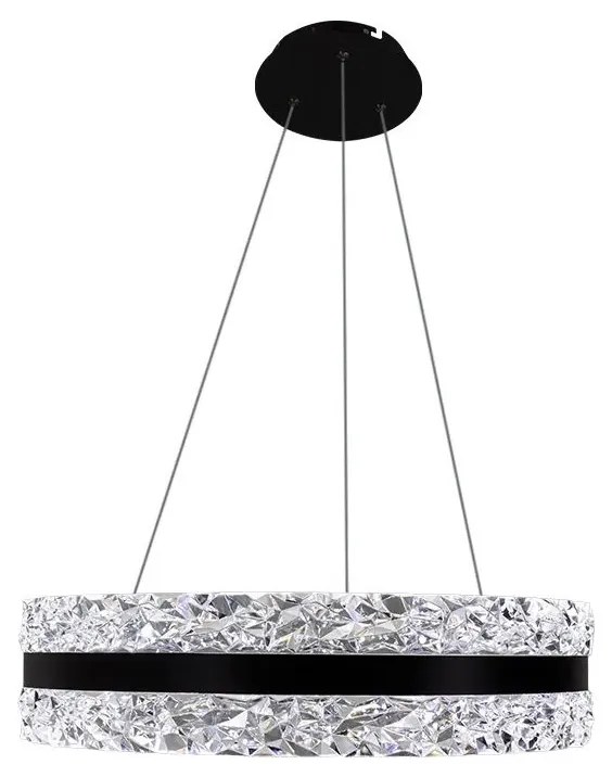 Lustră LED dimabilă pe cablu LED/80W/230V 3000-6500K negru + telecomandă