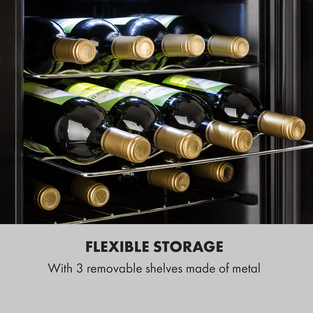 Shiraz, răcitor de vinuri, 42 l, panou de control tactil, 131 W, 5 - 18 °C, negru