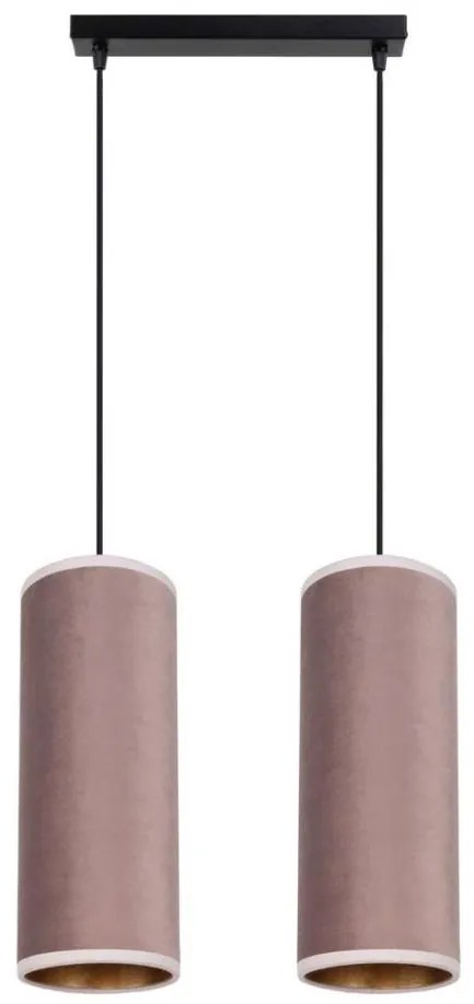 Lustr AVALO 2xE27/60W/230V cablu roz roz-miediu
