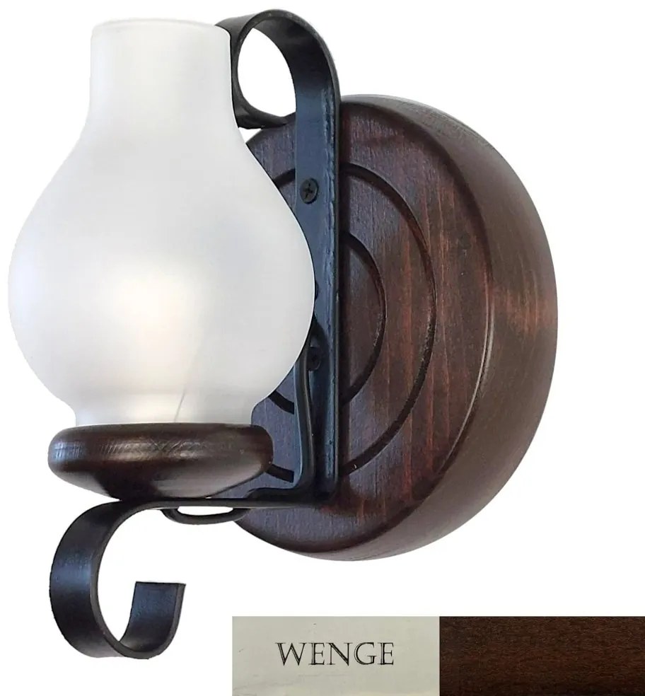 Aplica de perete rustica fabricata manual din lemn Roata WOOD-RO-AP1