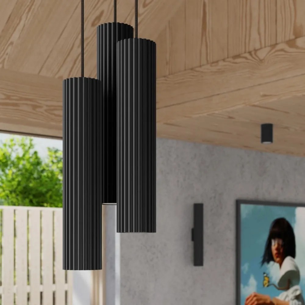 Lustră neagră ø 19,5 cm Gleam – Nice Lamps